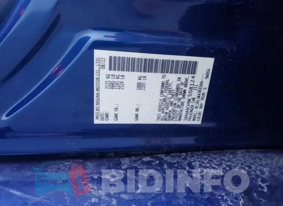 1N4AA6CV4NC508124 Photo# 13