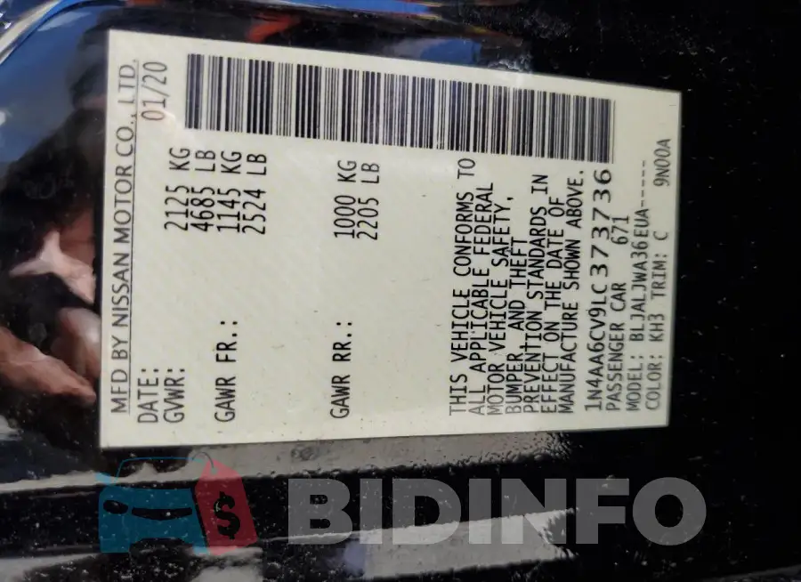 1N4AA6CV9LC373736 Photo# 12