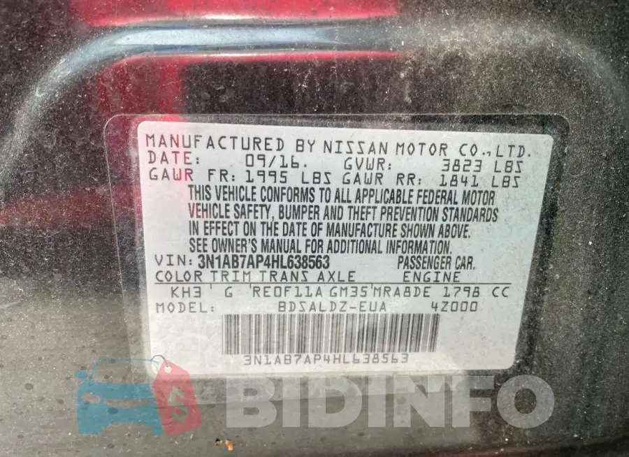 3N1AB7AP4HL638563 Photo# 10