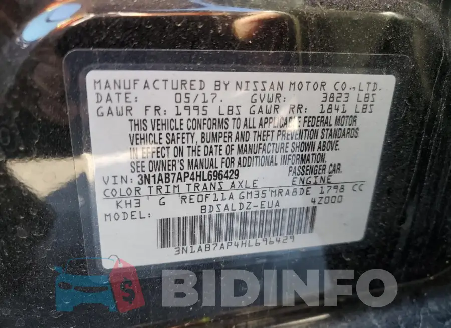 3N1AB7AP4HL696429 Photo# 12