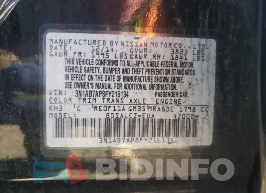 3N1AB7AP8FY216134 Photo# 12