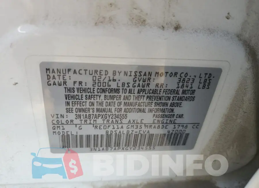 3N1AB7APXGY234555 Photo# 12