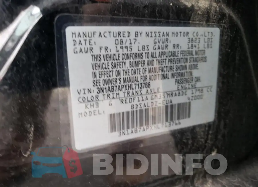 3N1AB7APXHL713766 Photo# 12