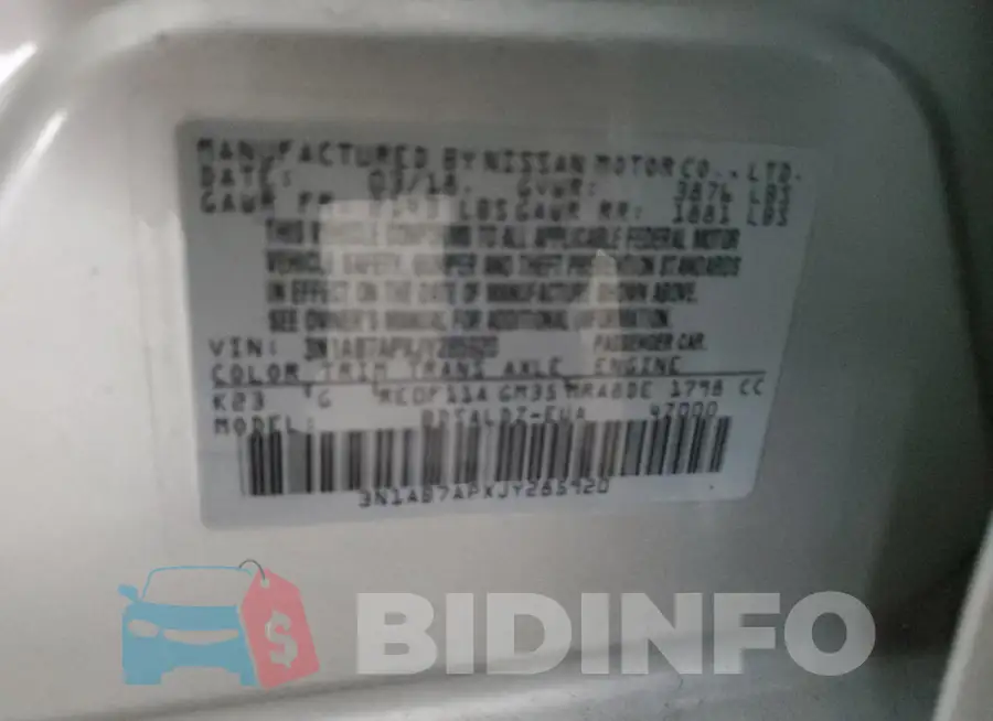 3N1AB7APXJY285920 Photo# 13