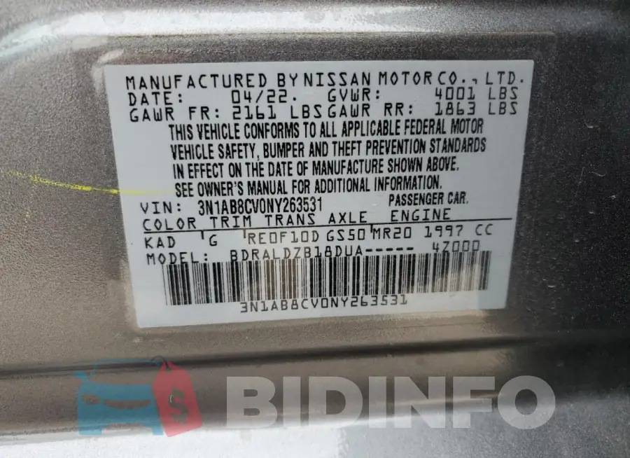 3N1AB8CV0NY263531 Photo# 13