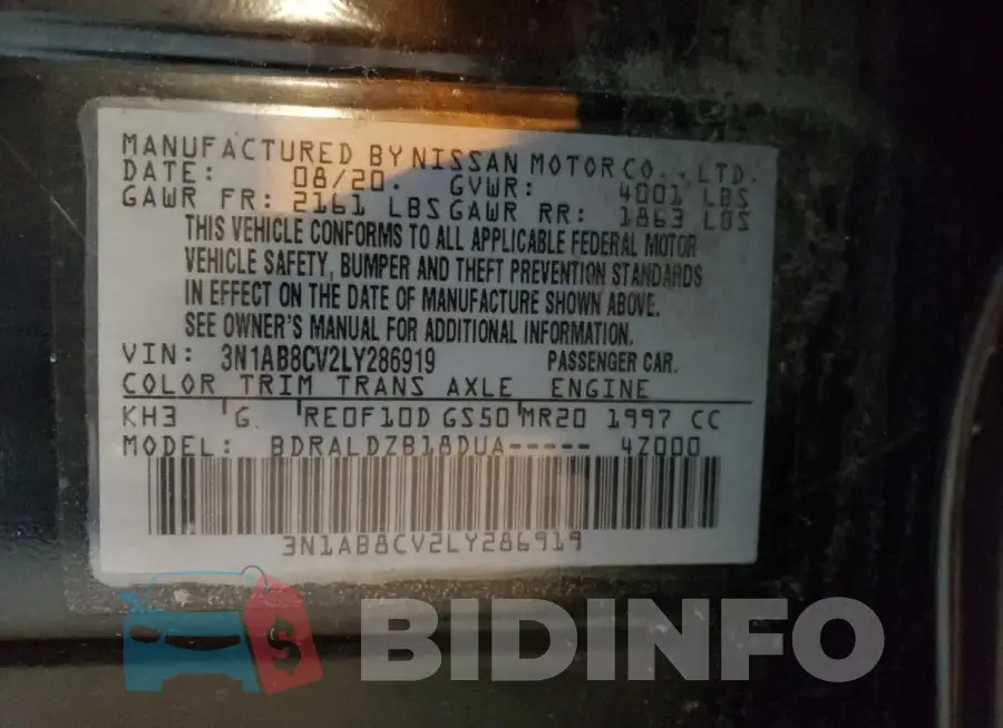 3N1AB8CV2LY286919 Photo# 12
