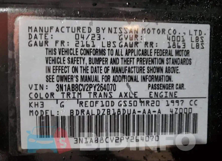 3N1AB8CV2PY264070 Photo# 12
