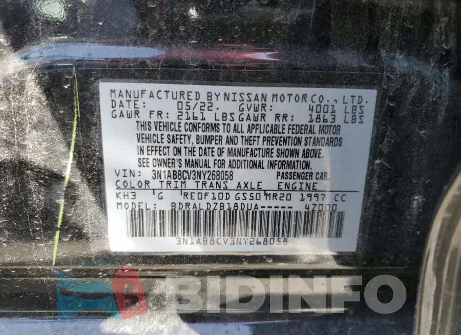 3N1AB8CV3NY268058 Photo# 12
