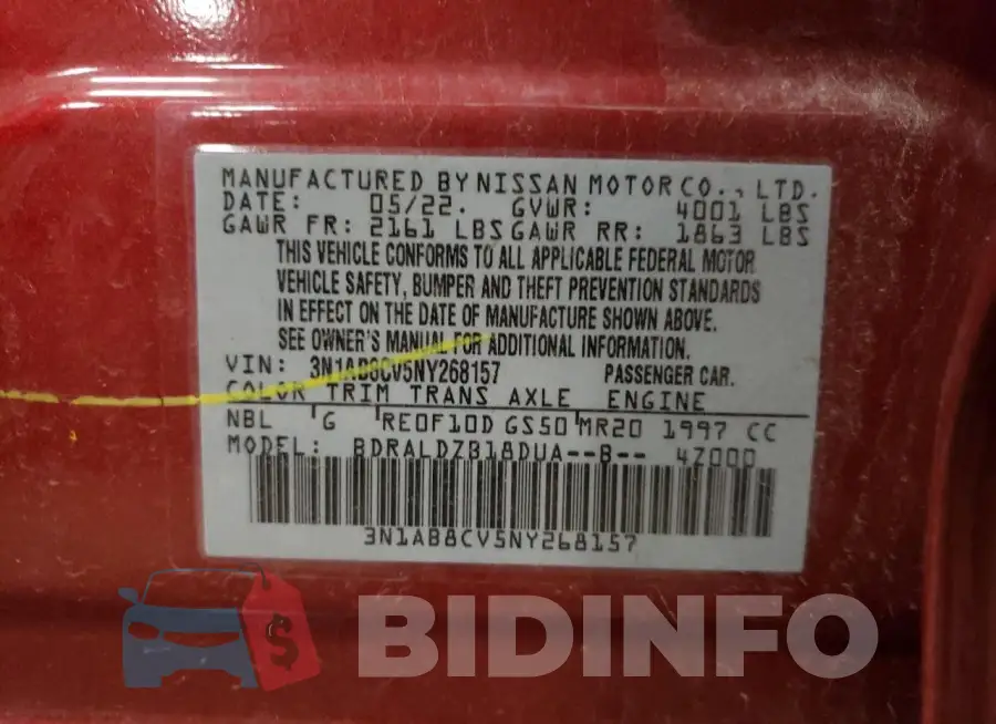 3N1AB8CV5NY268157 Photo# 12