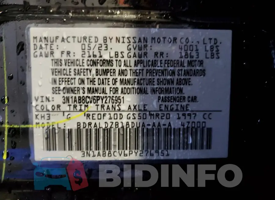 3N1AB8CV6PY276951 Photo# 13