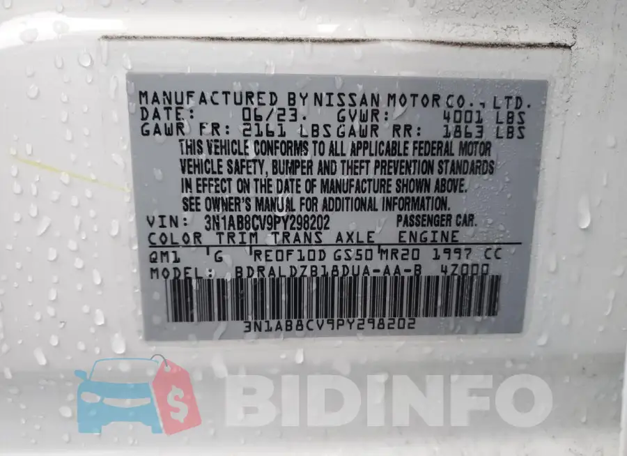 3N1AB8CV9PY298202 Photo# 13