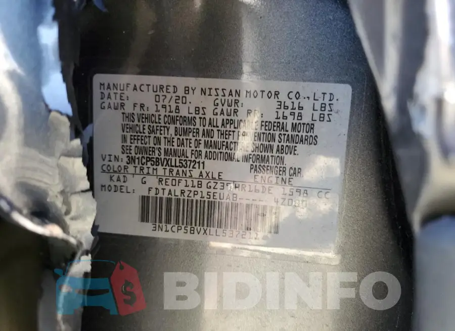 3N1CP5BVXLL537211 Photo# 13