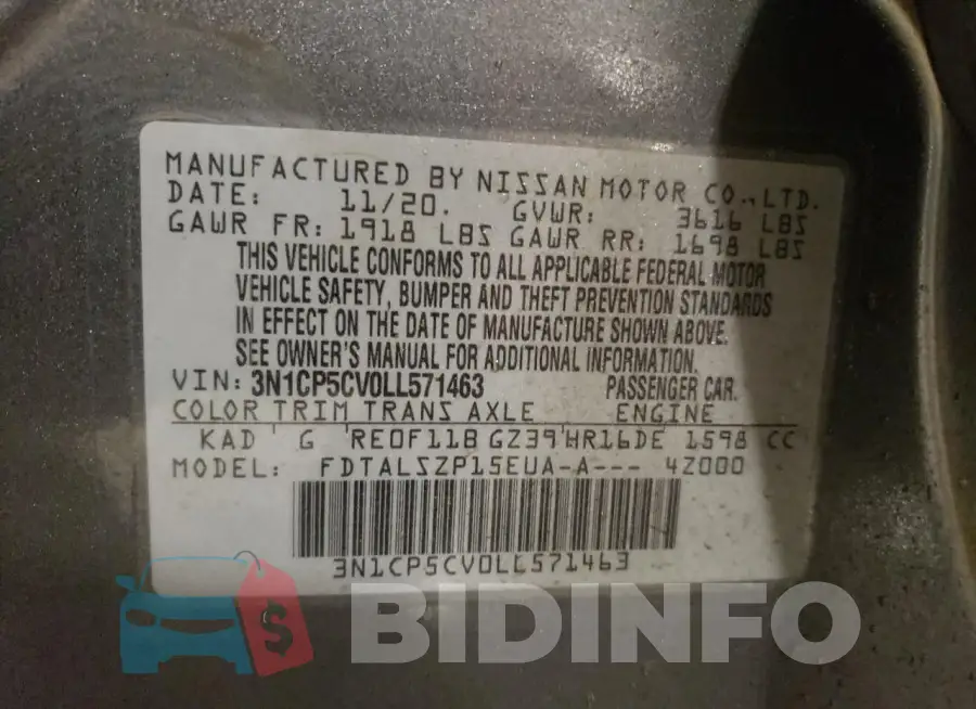 3N1CP5CV0LL571463 Photo# 12