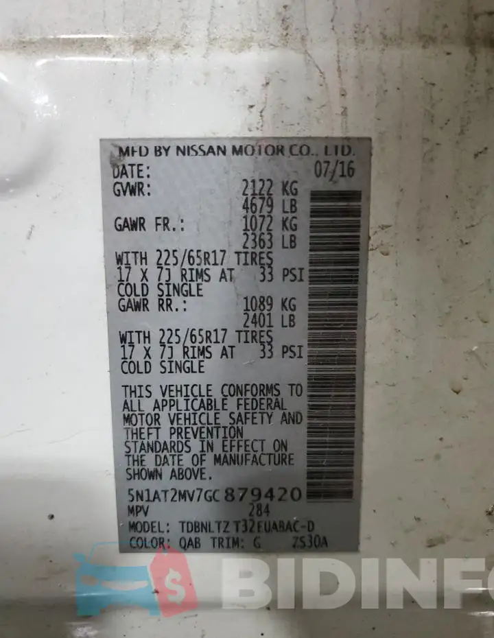 5N1AT2MV7GC879420 Photo# 13