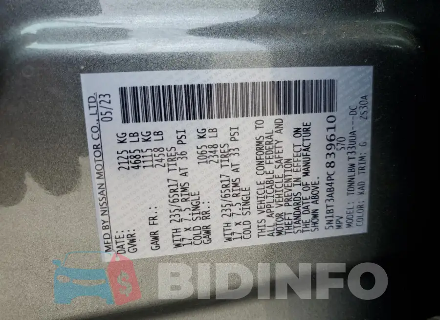 5N1BT3AB4PC839610 Photo# 13