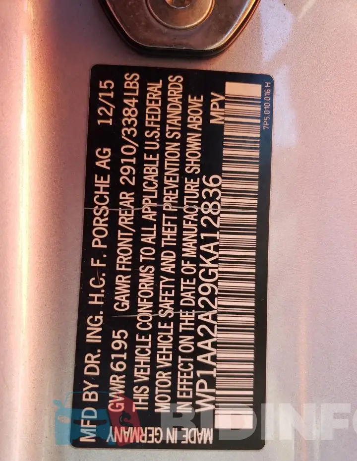 WP1AA2A29GKA12836 Photo# 13
