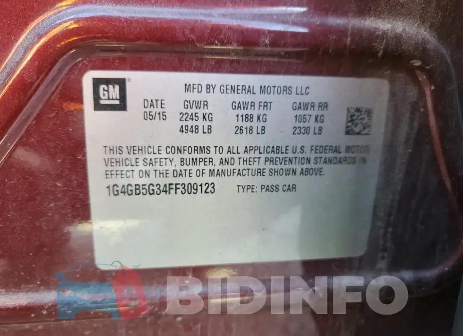 1G4GB5G34FF309123 Photo# 13