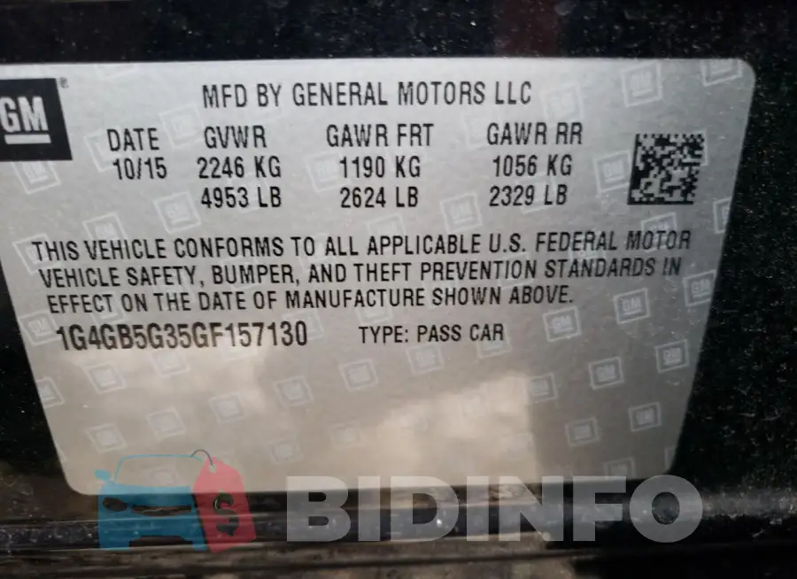 1G4GB5G35GF157130 Photo# 12