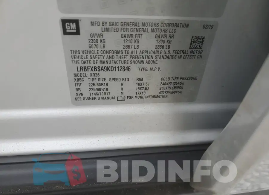 LRBFXBSA9KD112846 Photo# 14