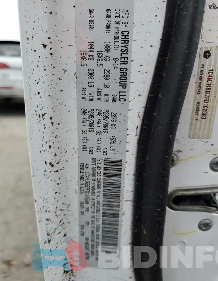 1C4NJRBB7FD102600 Photo# 12