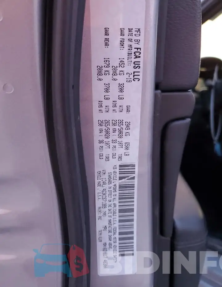 1C4RJFAG3KC671389 Photo# 12