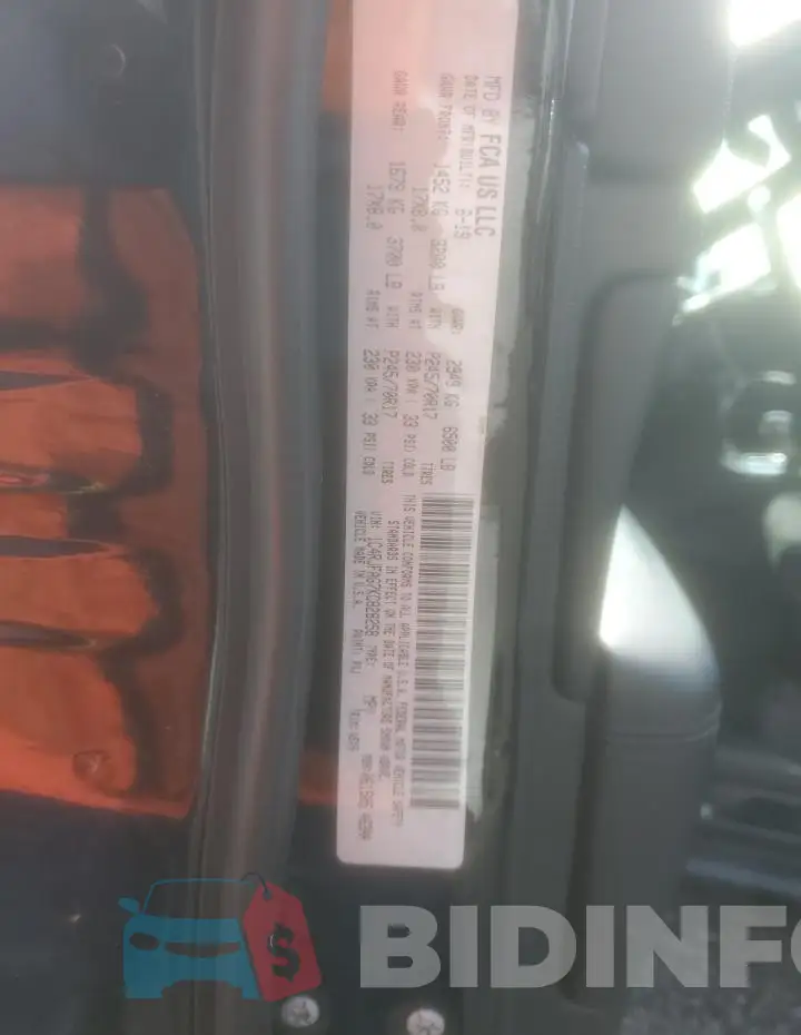 1C4RJFAG7KC828258 Photo# 13