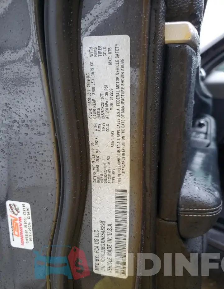 1C4RJJBGXN8548293 Photo# 14
