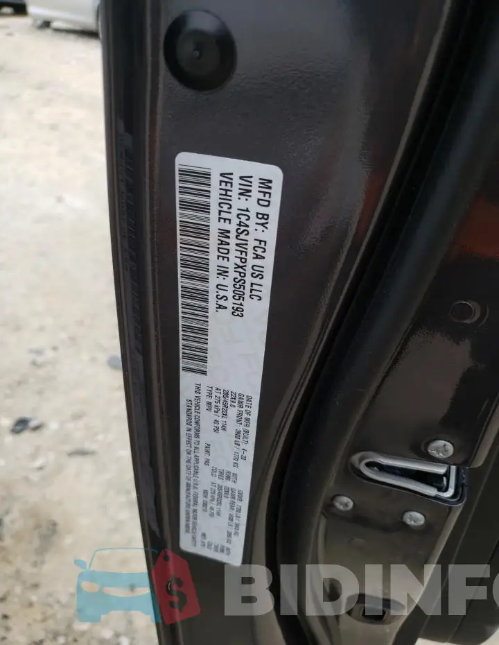 1C4SJVFPXPS505193 Photo# 13