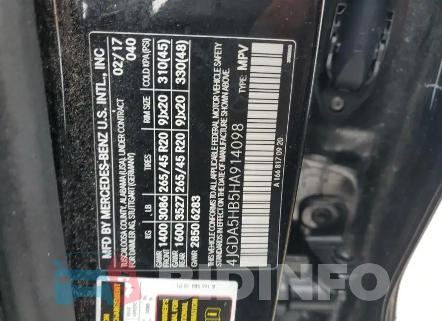 4JGDA5HB5HA914098 Photo# 13