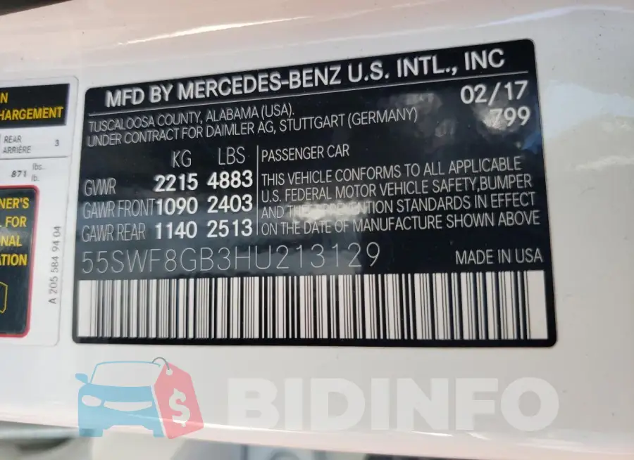 55SWF8GB3HU213129 Photo# 12