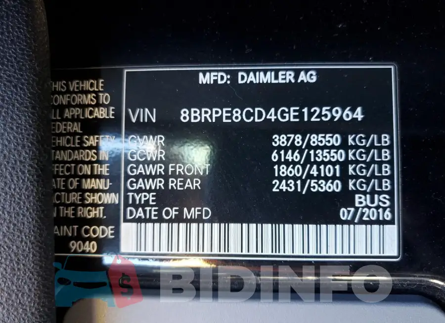 8BRPE8CD4GE125964 Photo# 13