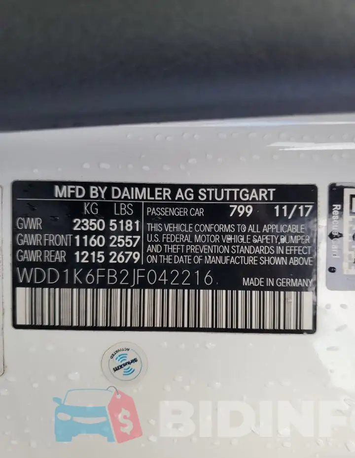 WDD1K6FB2JF042216 Photo# 12