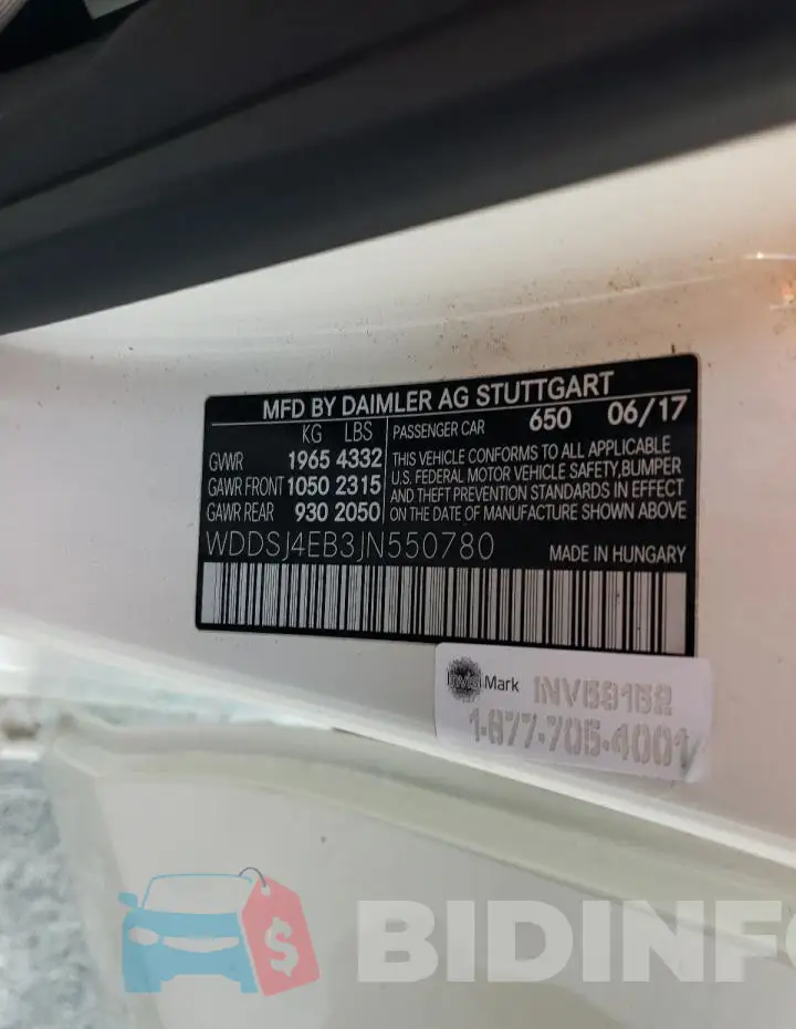 WDDSJ4EB3JN550780 Photo# 12