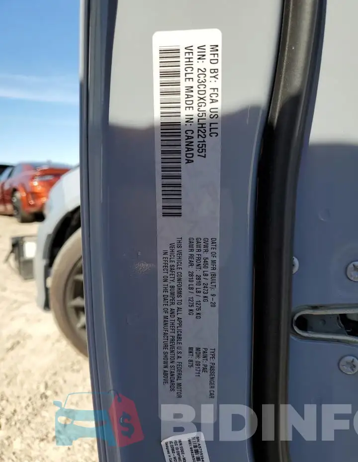 2C3CDXGJ5LH221557 Photo# 12