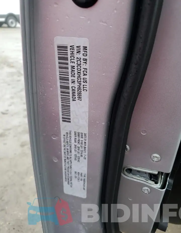 2C3CDXHG3PH626597 Photo# 13