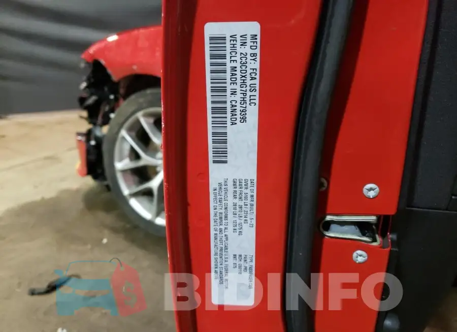 2C3CDXHG7PH579395 Photo# 12