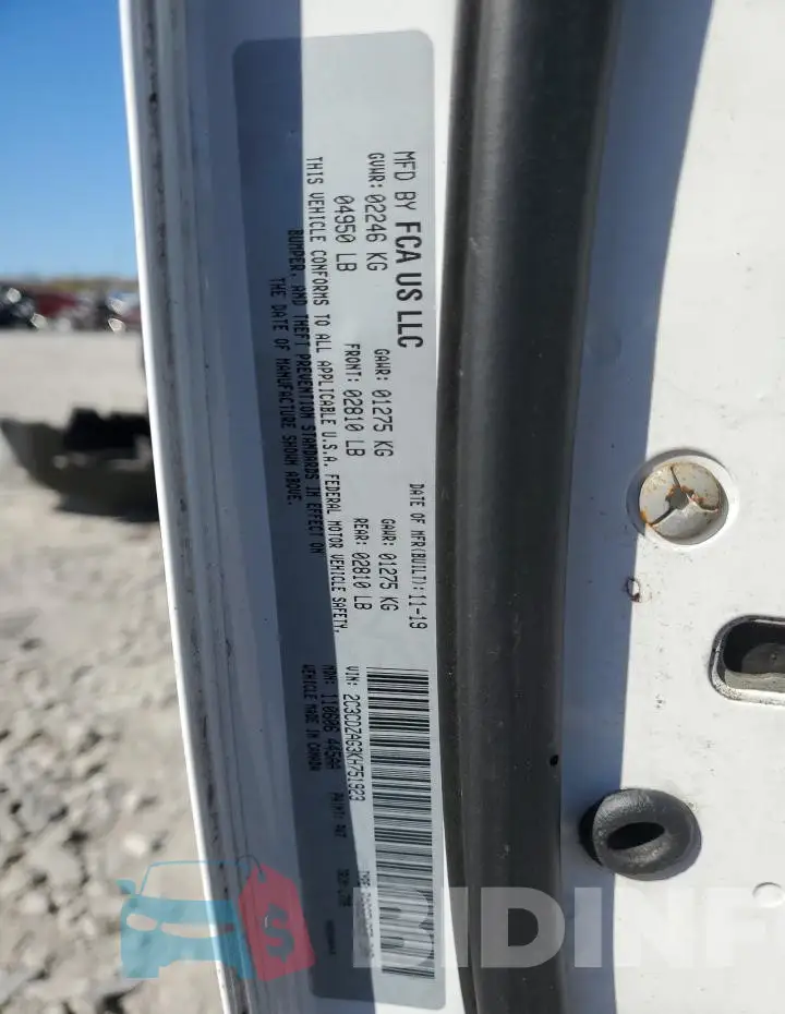 2C3CDZAG3KH751923 Photo# 13