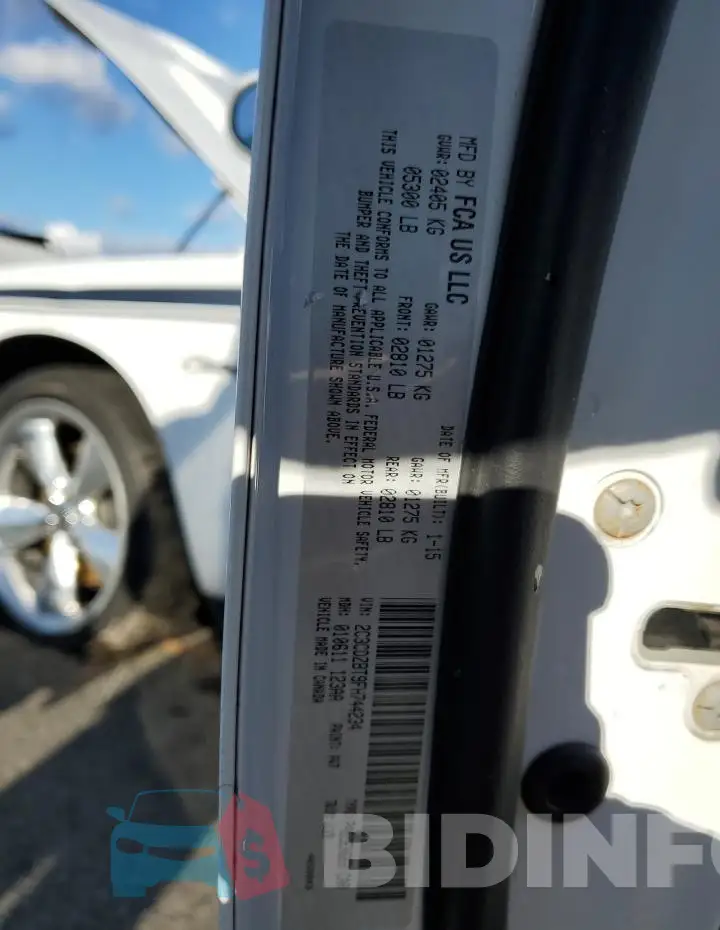 2C3CDZBT9FH744234 Photo# 13