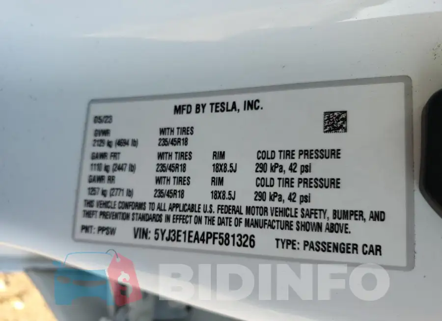 5YJ3E1EA4PF581326 Photo# 12
