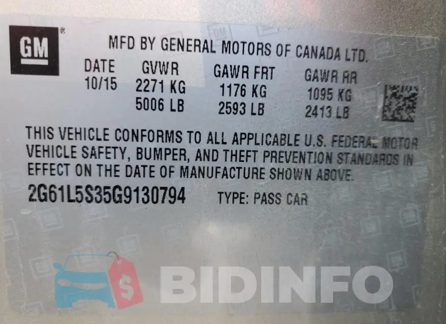 2G61L5S35G9130794 Photo# 12