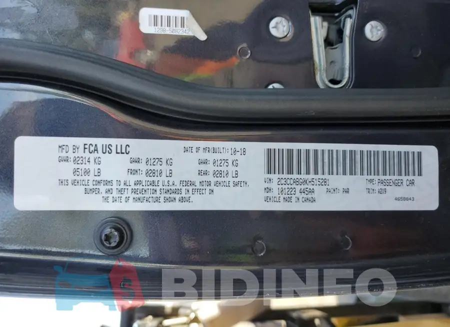 2C3CCABG0KH515281 Photo# 12