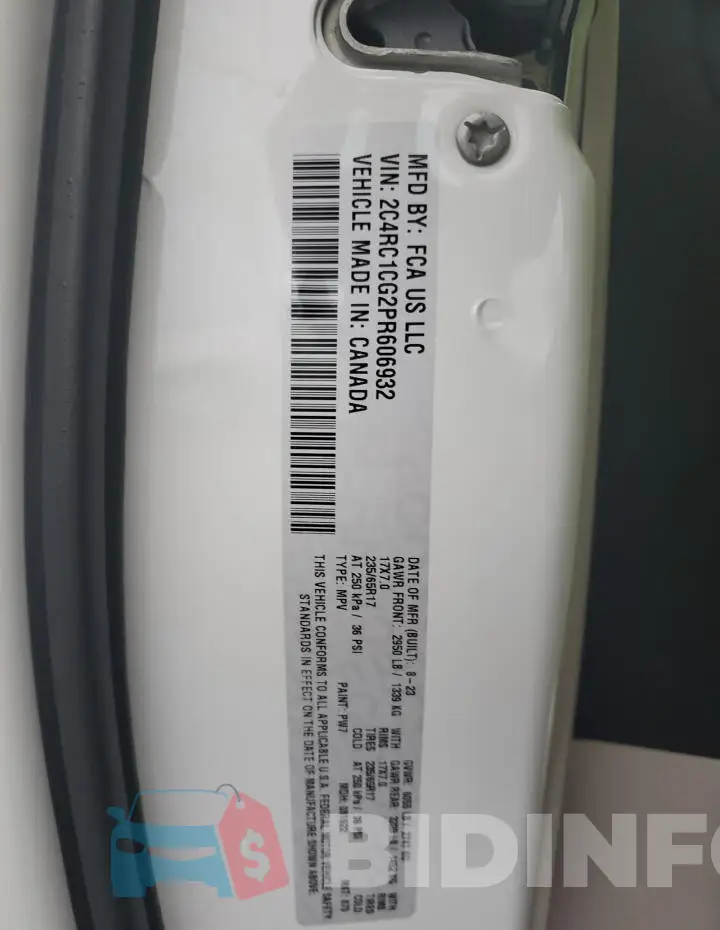 2C4RC1CG2PR606932 Photo# 13