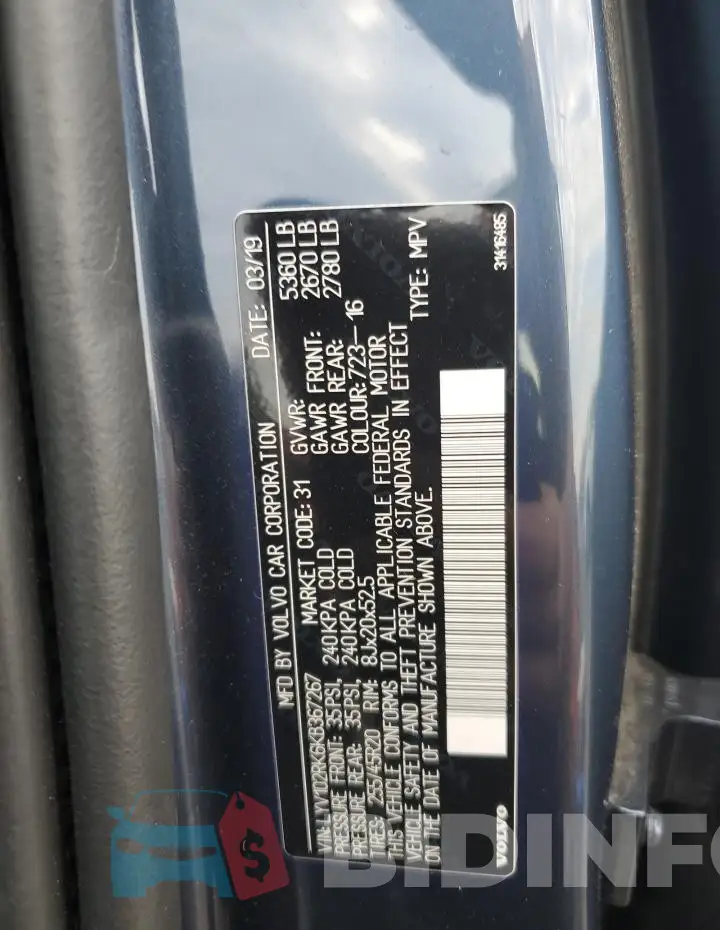 LYV102RK6KB367267 Photo# 12