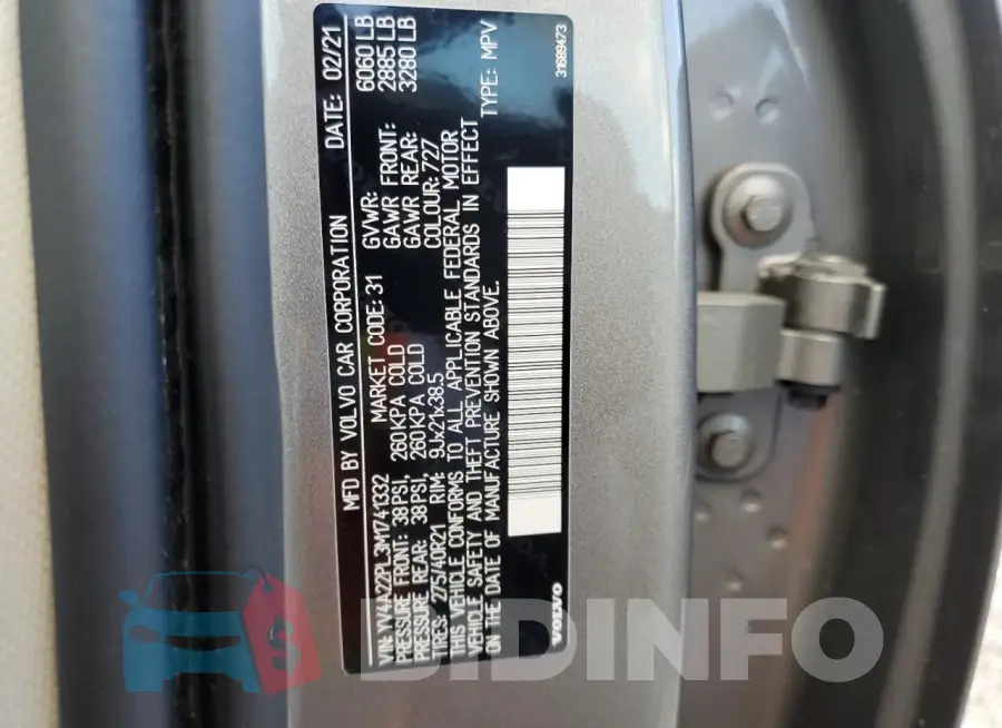 YV4A22PL3M1741332 Photo# 13
