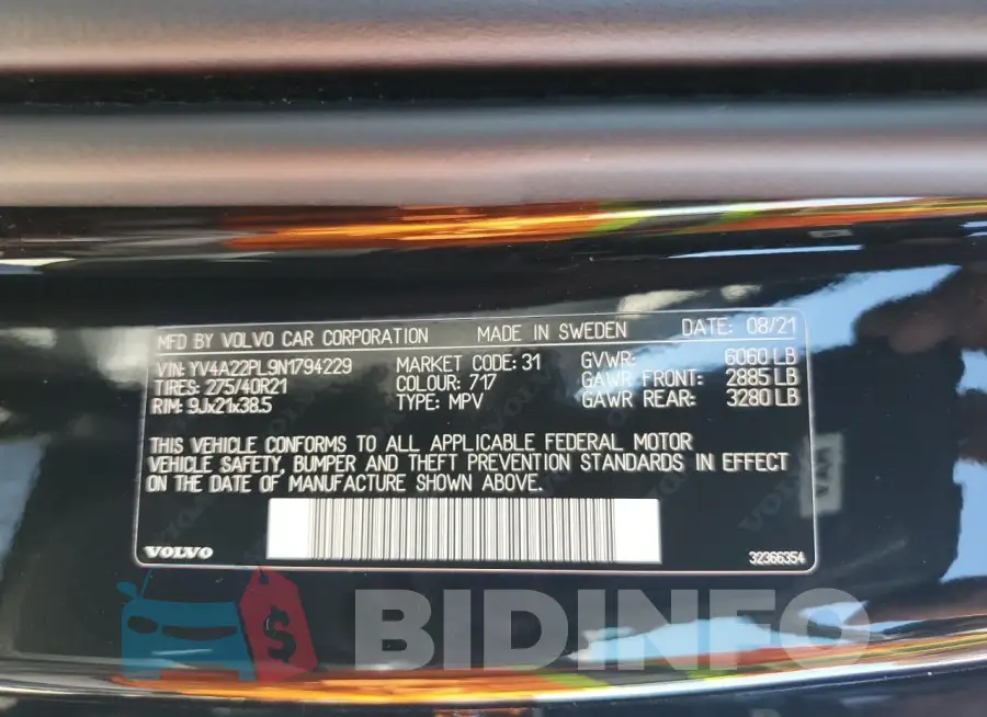 YV4A22PL9N1794229 Photo# 12