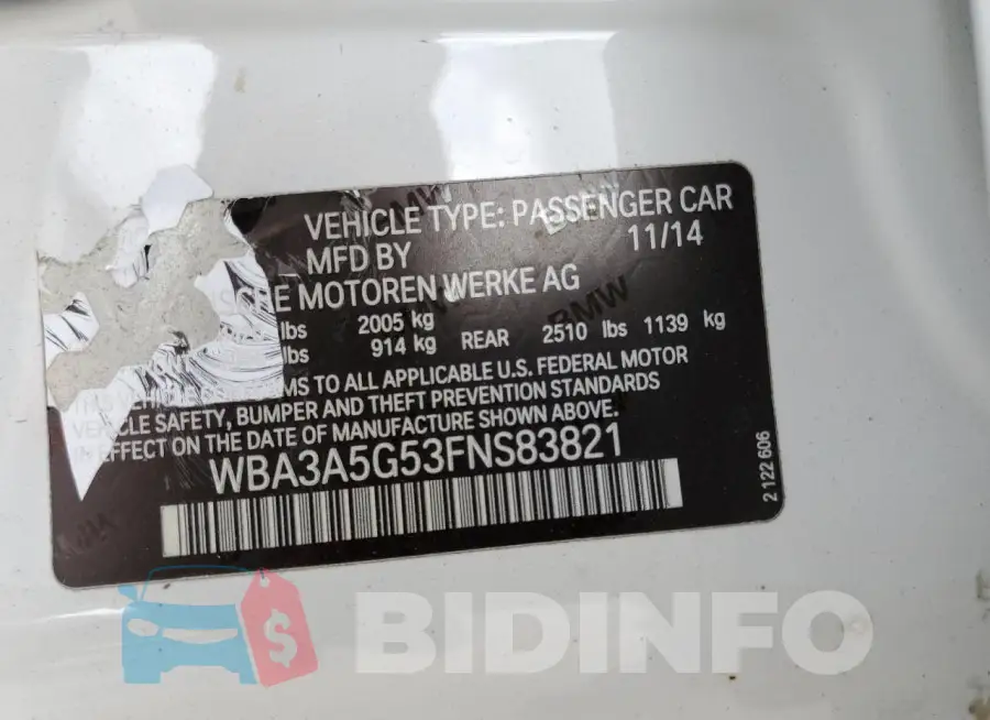 WBA3A5G53FNS83821 Photo# 12