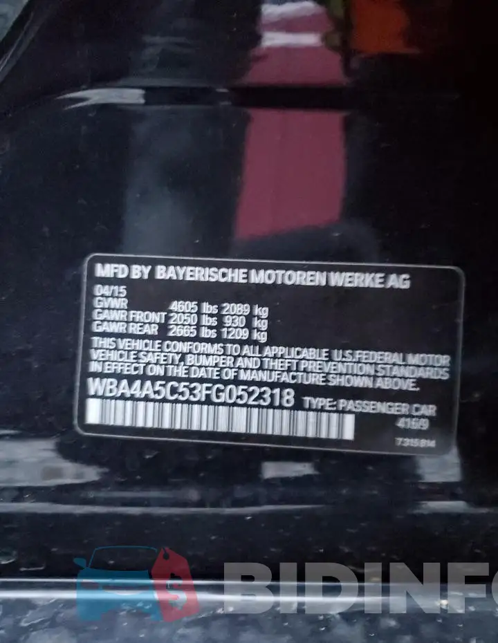 WBA4A5C53FG052318 Photo# 12