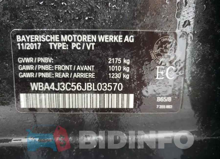 WBA4J3C56JBL03570 Photo# 12