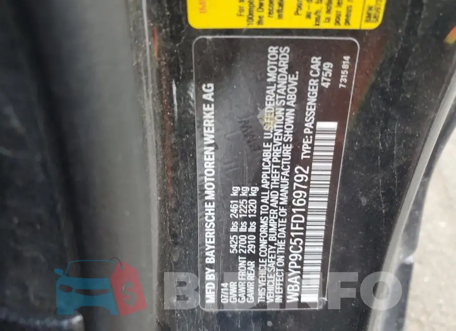 WBAYP9C51FD169792 Photo# 13