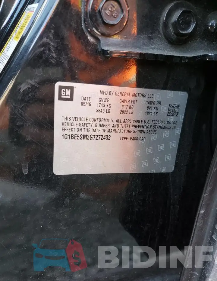1G1BE5SM3G7272432 Photo# 12